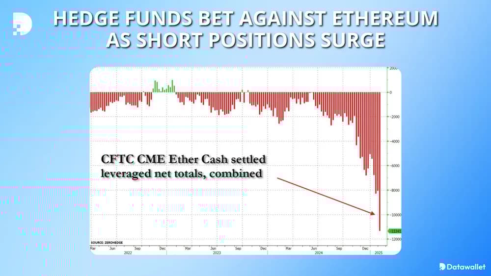 Hedge Funds Bet Against Ethereum as Short Positions Surge
