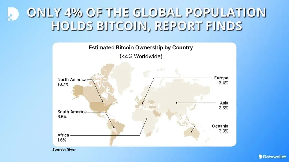 Only 4% of the Global Population Holds Bitcoin