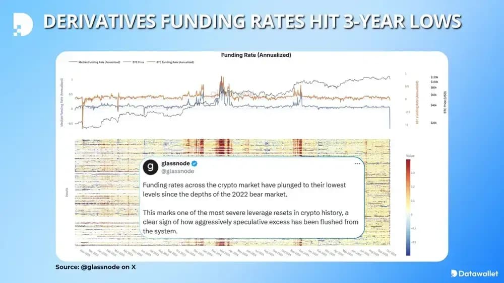 Derivatives Funding Rates Hit 3-Year Lows