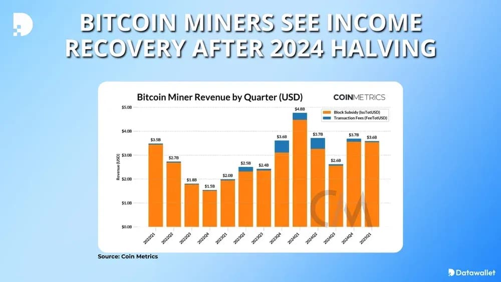 Bitcoin Miners See Income Recovery After 2024 Halving