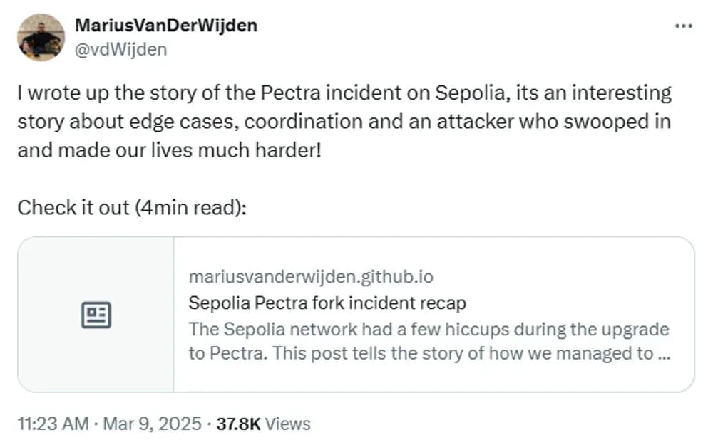 Ethereum’s Pectra Upgrade Faces Attack on Sepolia Testnet