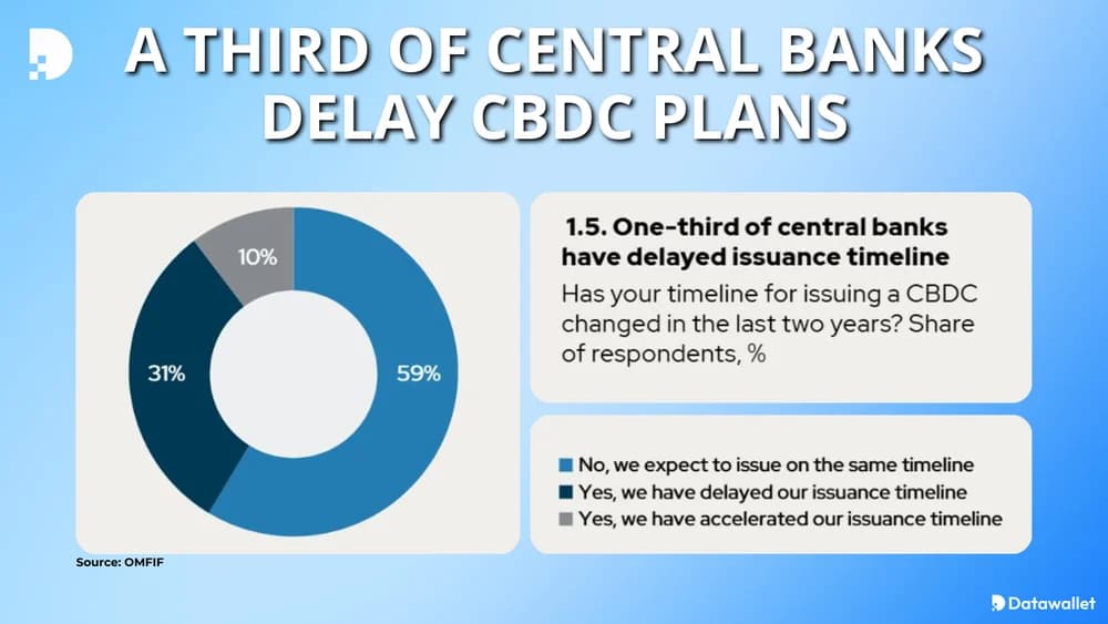 A Third of Central Banks Delay CBDC Plans