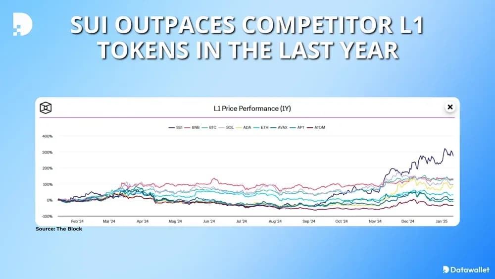 sui outpaces other layer 1 tokens in roi
