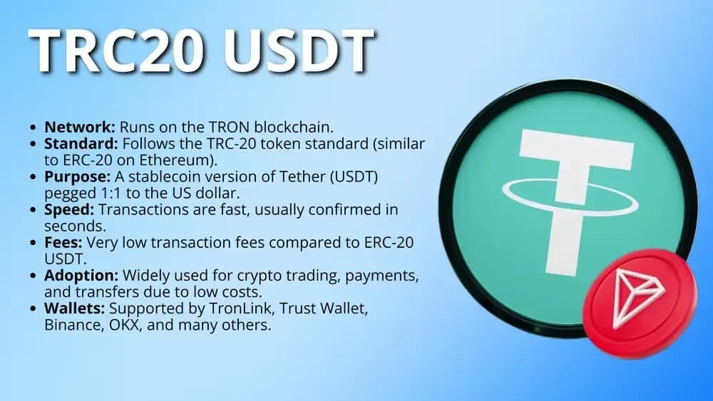 Что такоеUSDT  TRC20 USDT