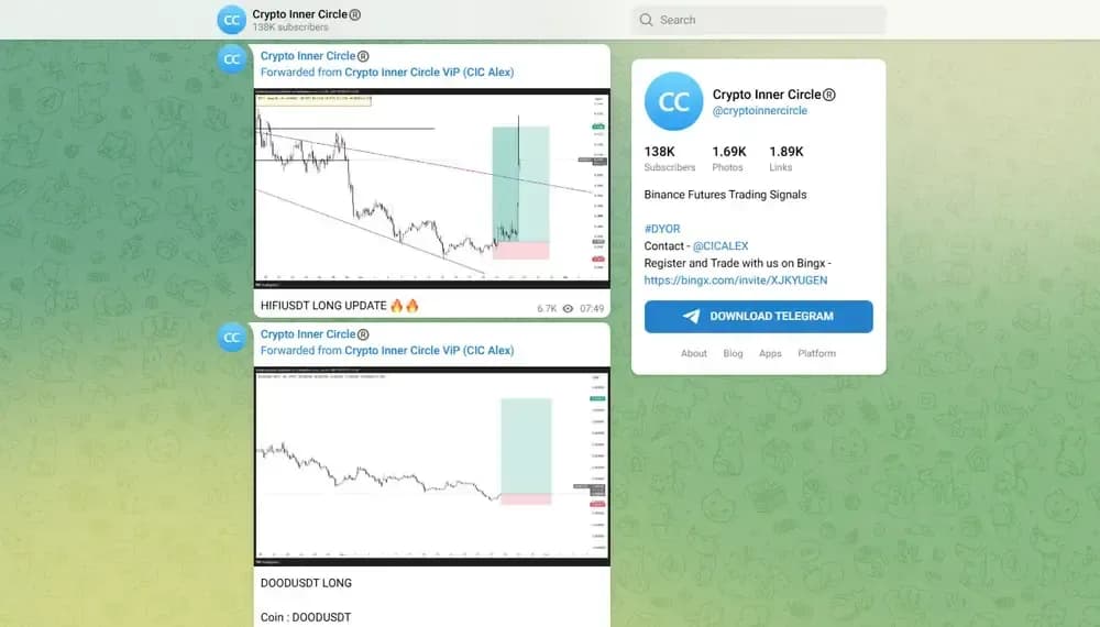 Circolo interno della criptovaluta