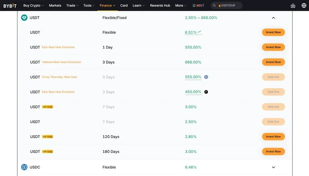 Bybit Stablecoins Yield