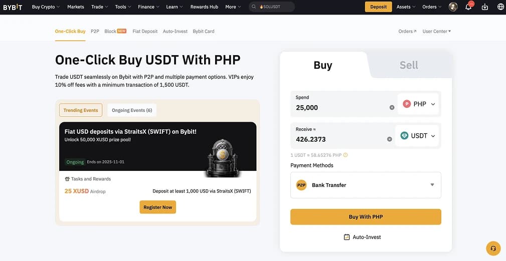 Comprar Tether USDT) en Filipinas