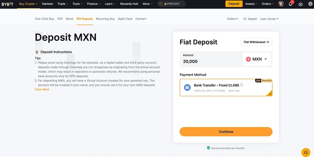 Acquista USDT Messico