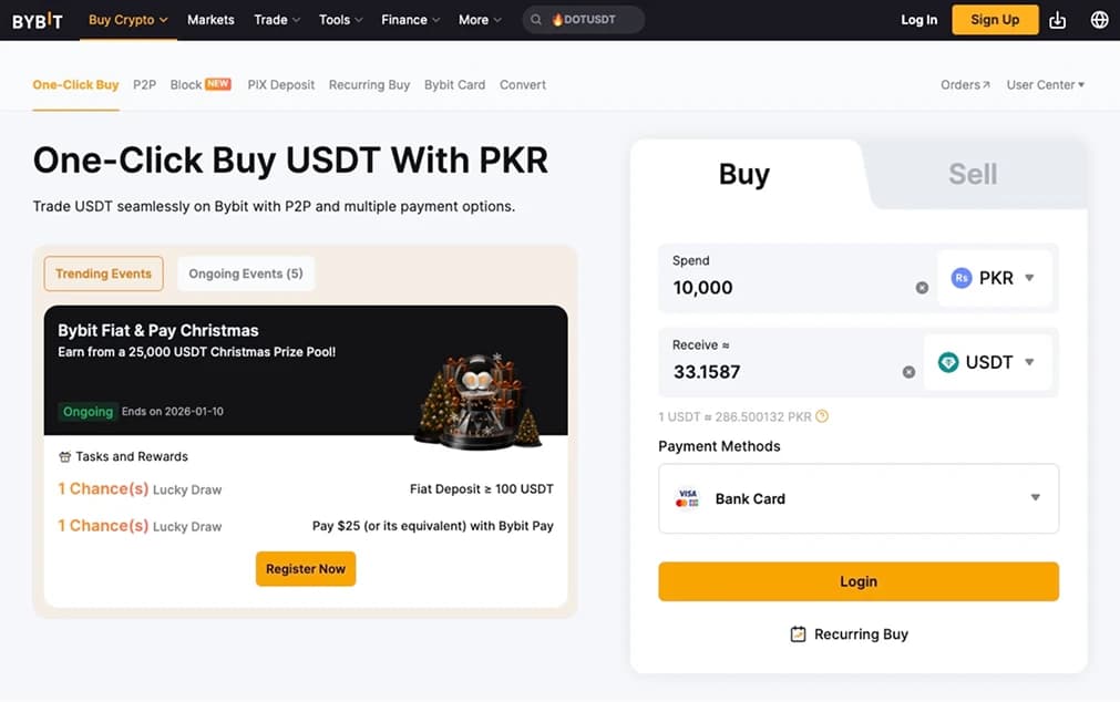 Buy USDT in Pakistan.