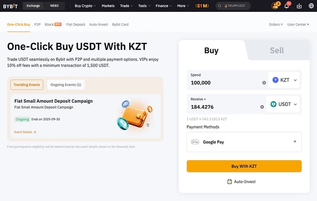 Buy Tether (USDT) in Kazakhstan