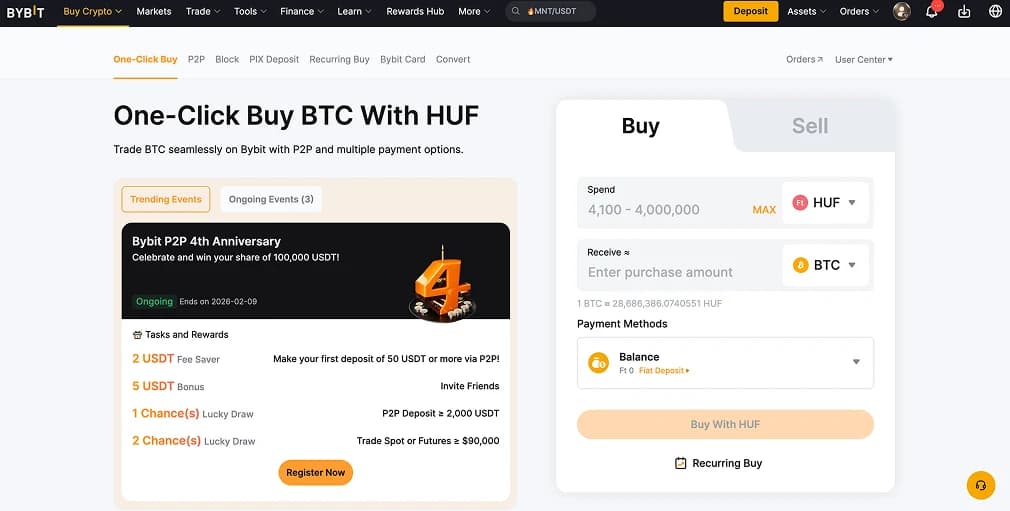  Compra criptomonedas con OTP Bank