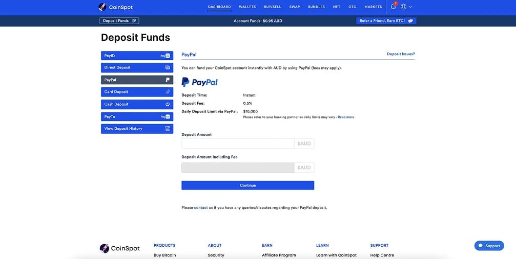 Frais CoinSpot et de retrait CoinSpot