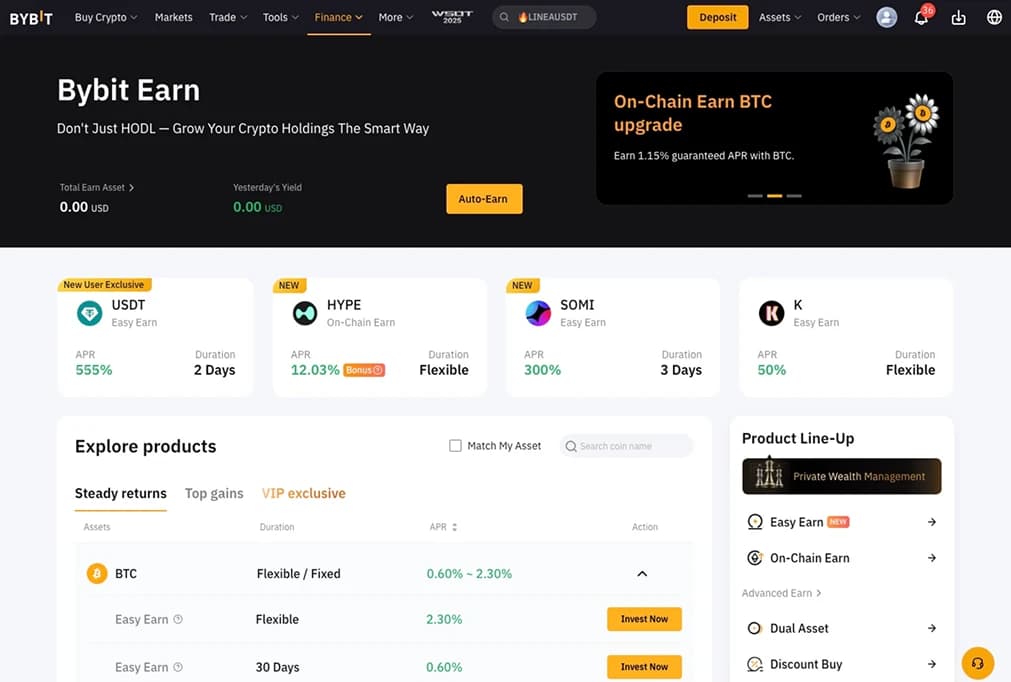 Bybit Earn.