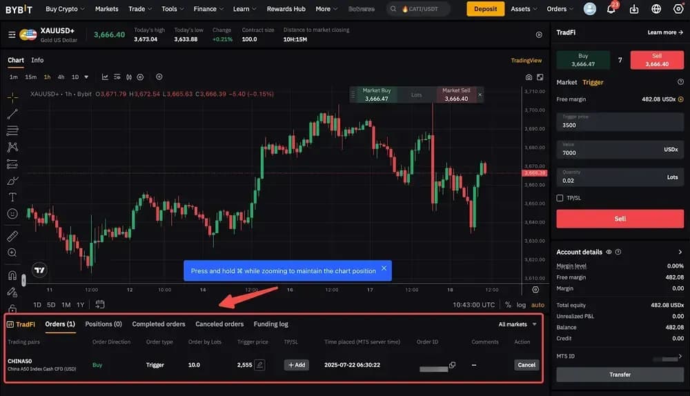 Monitor Open Positions