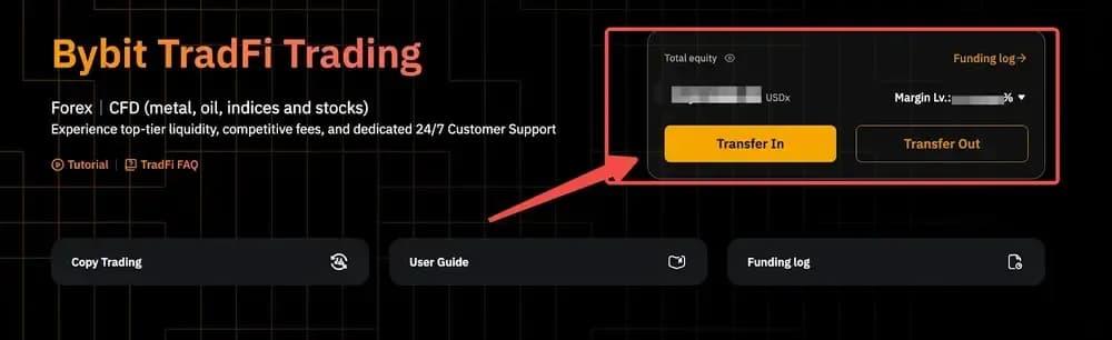 Deposit trading funds