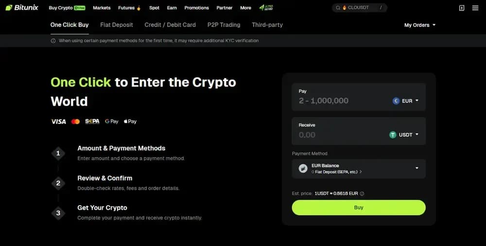 Pasarelas de Bitunix