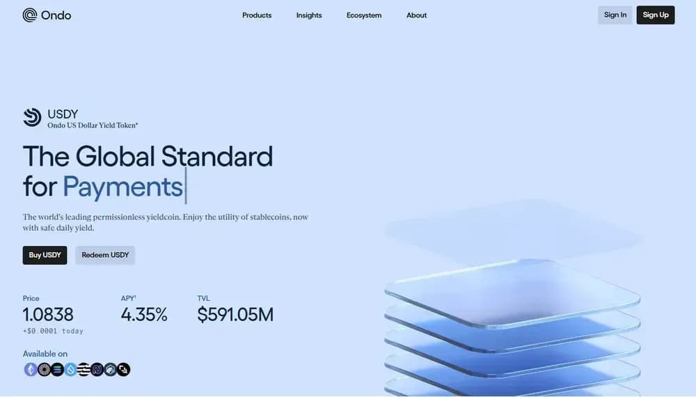 ondo finance usdy stablecoin