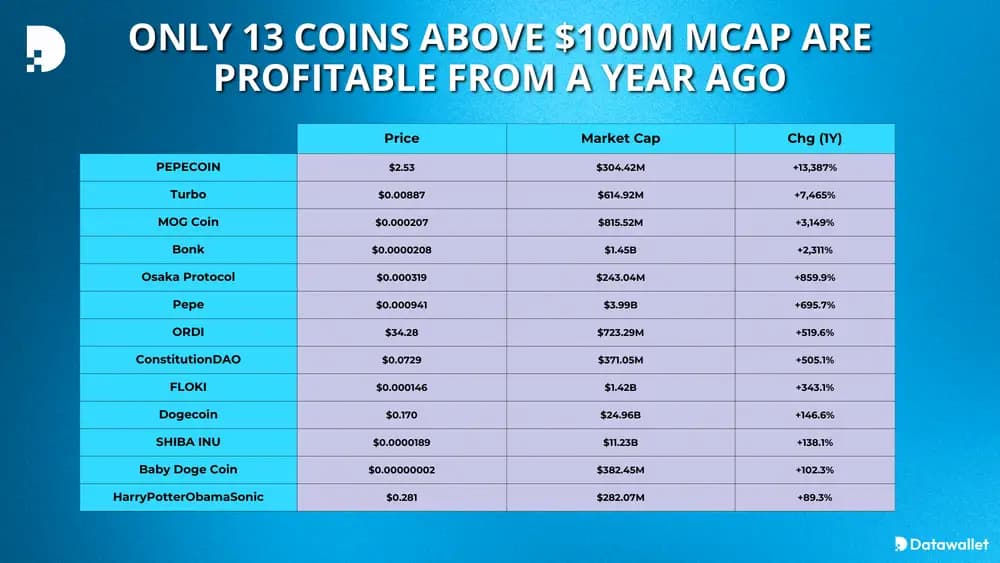 una meme coin redditizia dopo un anno