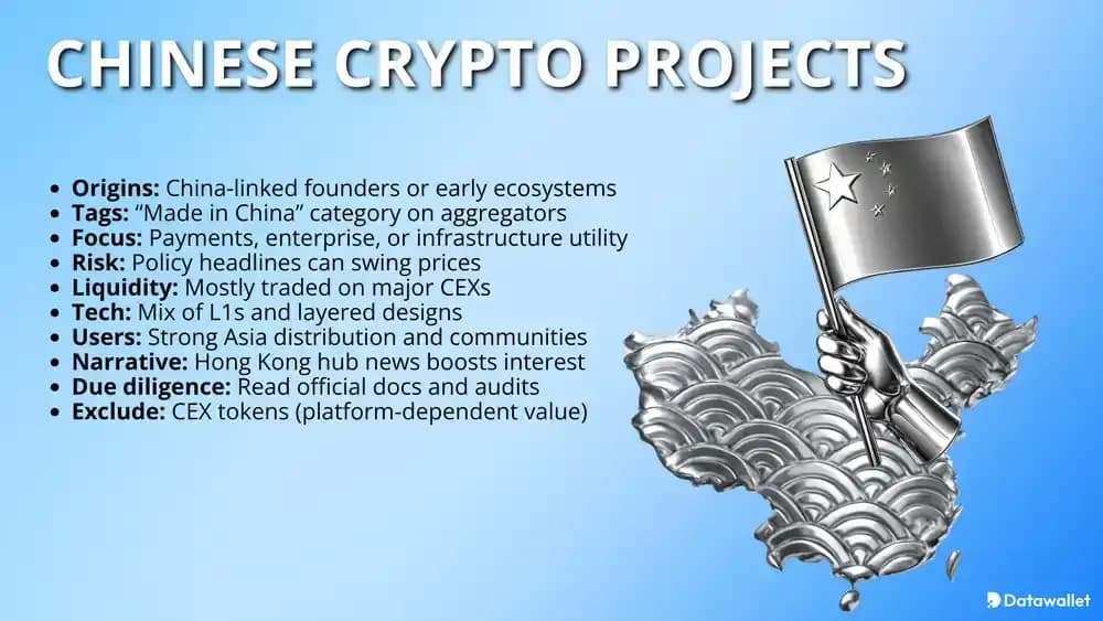 Que sont les projets cryptographiques chinois ?