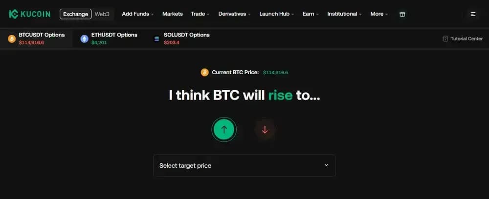 Opciones de KuCoin
