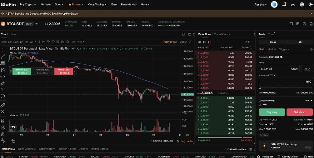 2. BloFin - Best Exchange in India Without Mandatory KYC