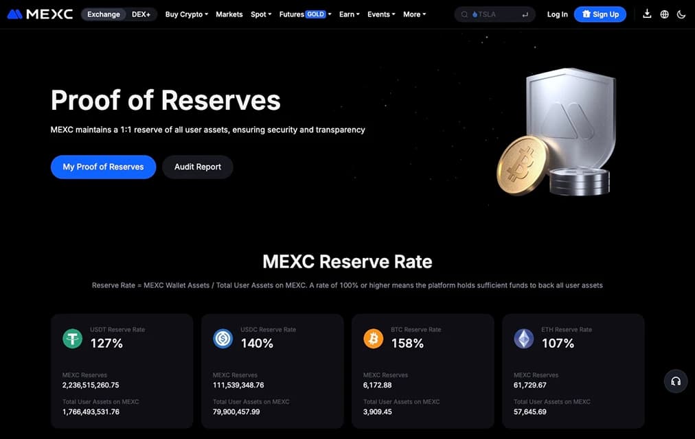 Proof-of-reservesMEXC .