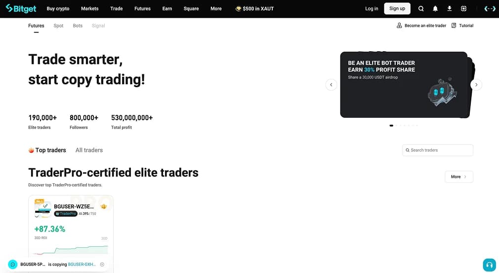 Bitget Copy Trading.