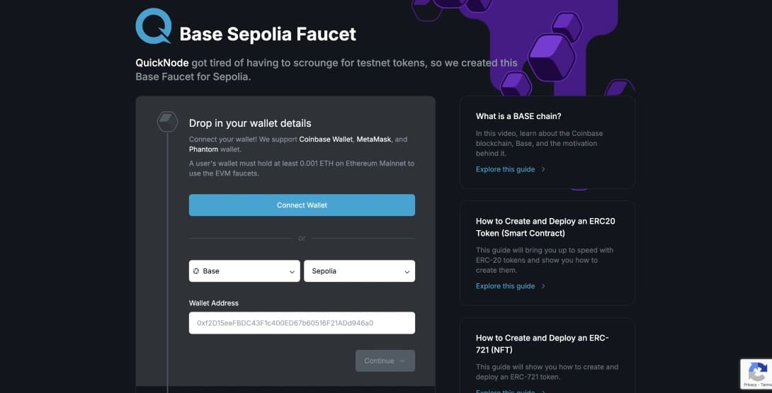 Get Base Sepolia Testnet Tokens