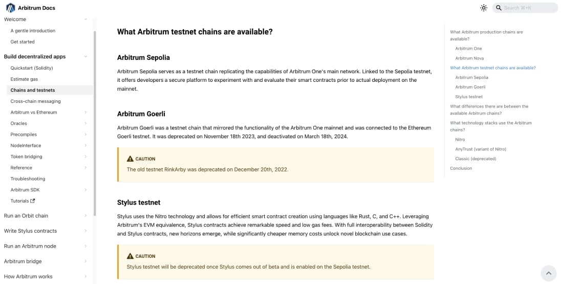 Was istTestnet Arbitrum Testnet?