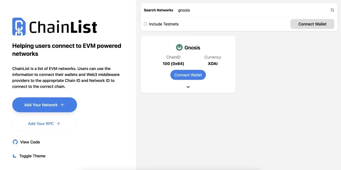 Aggiungi Gnosis a MetaMask