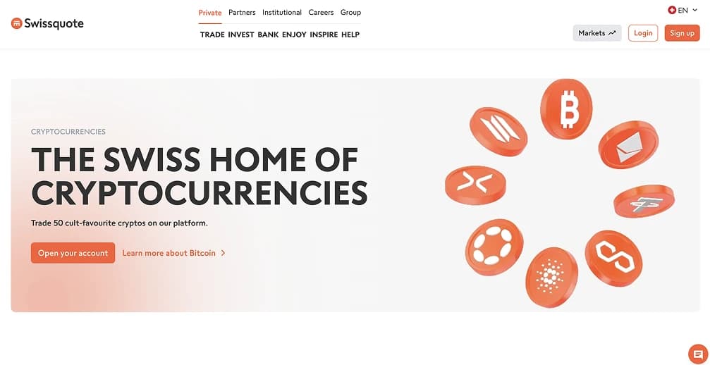 Acquista Bitcoin  Swissquote