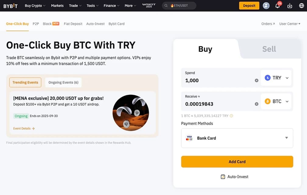 Buy Crypto with Ziraat Bank.