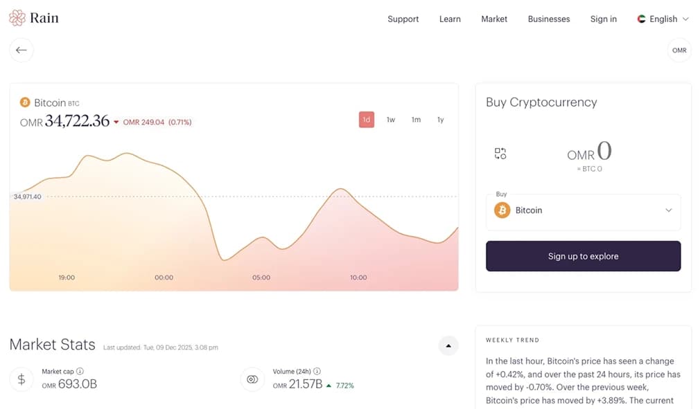 Acquista criptovalute con Bank Muscat