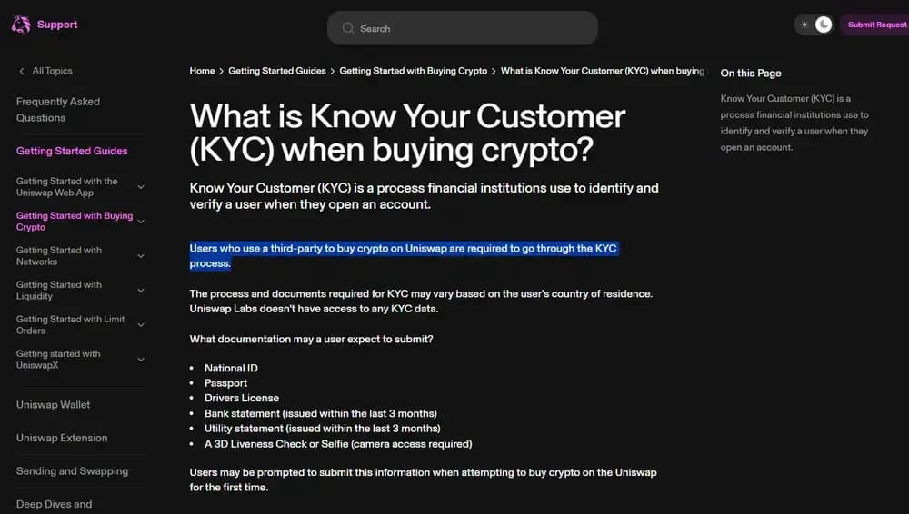 إجراءات uniswap