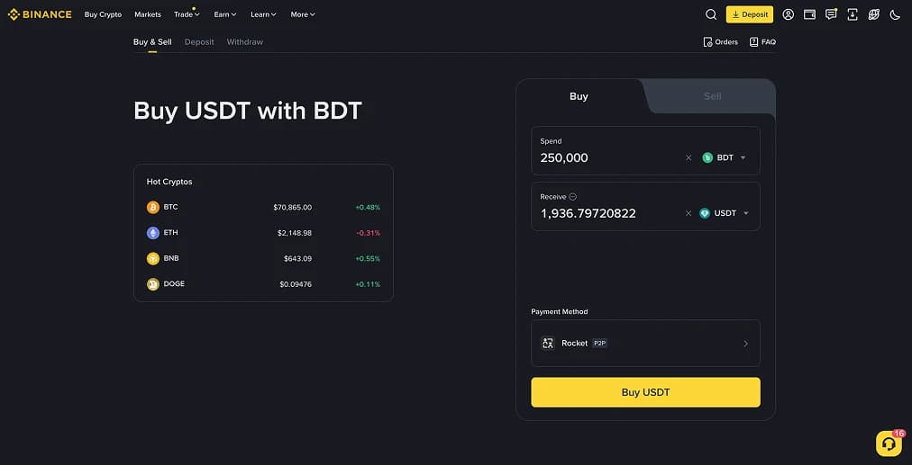 Binance (BDT)