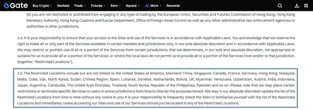 ¿A qué países Gate el acceso Gate ?