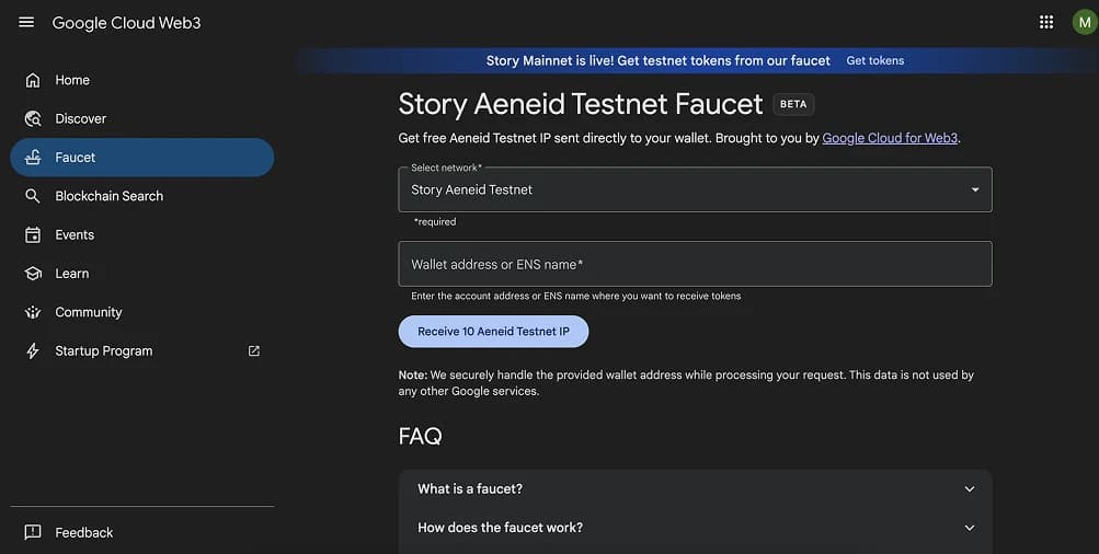 Testnet de Alternative Story