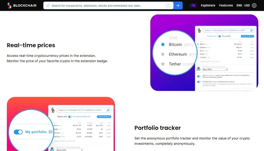 Extensión para Blockchair