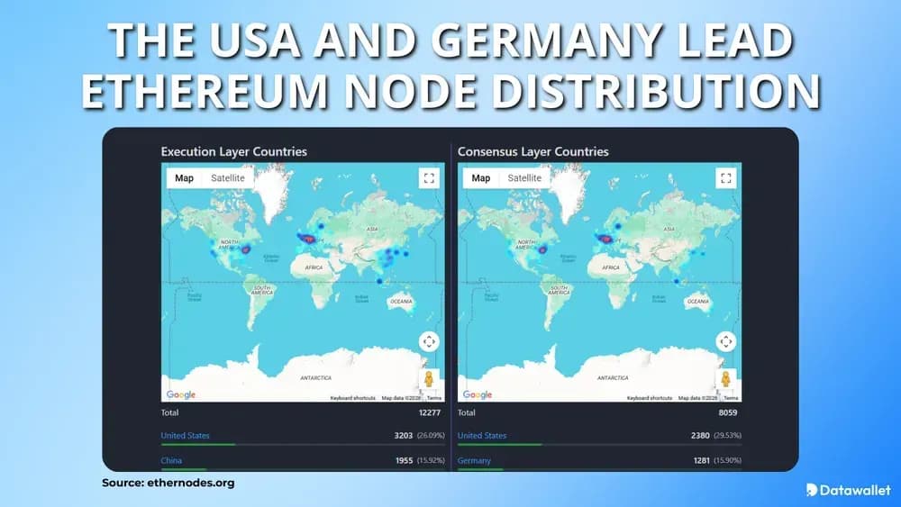 The USA and Germany Lead Ethereum Node Distribution