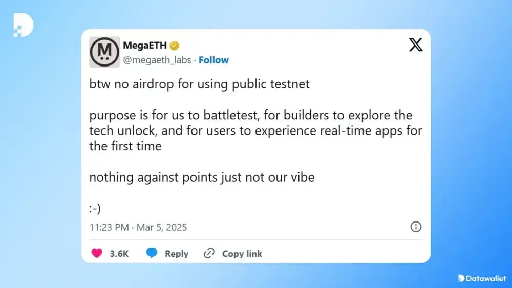 Testnet MegaETH :Testnet  Airdrop