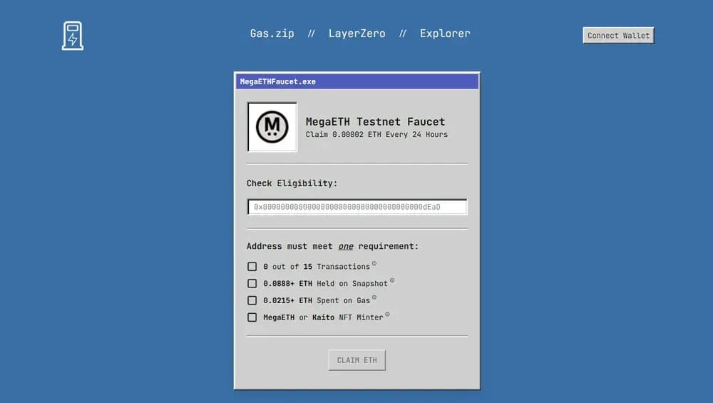 Faucet alternatifTestnet  MegaEth