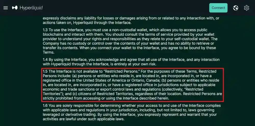 Hyperliquid Restricted Countries