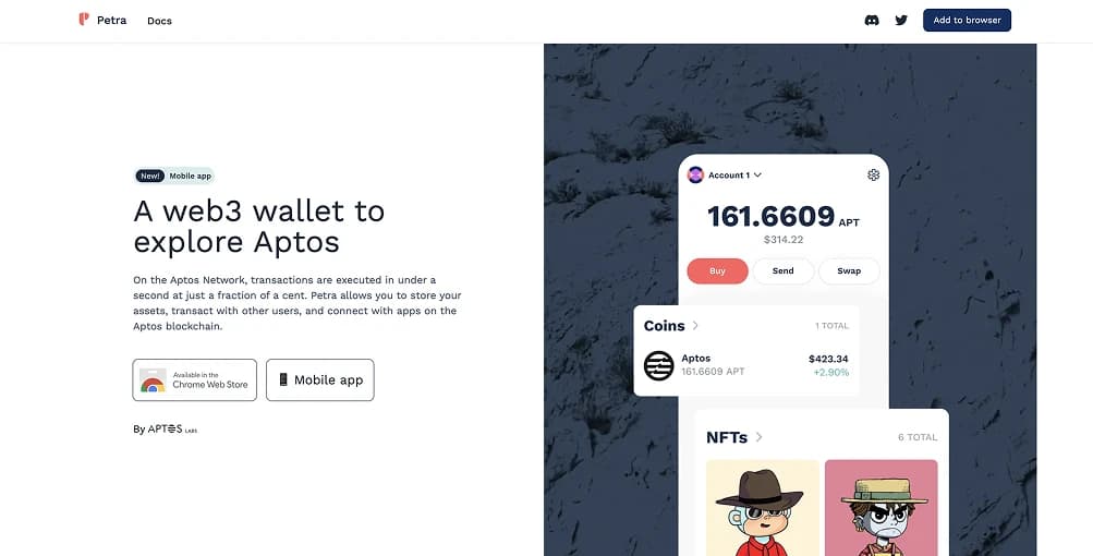 Install Petra Wallet for Aptos