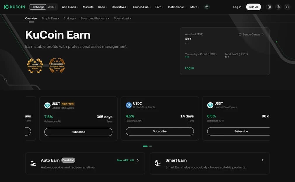 KuCoin Earn.