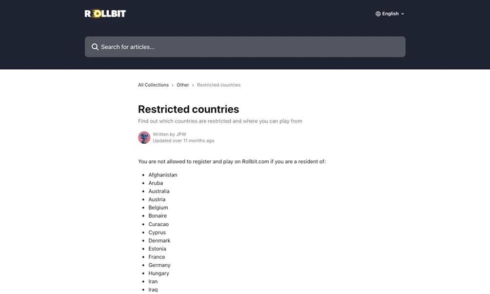 Pays Rollbit .