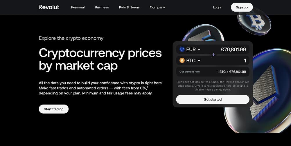 Acquista Bitcoin  criptovalute con Revolut