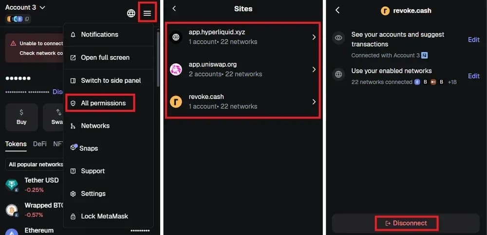 Come Revoke MetaMask