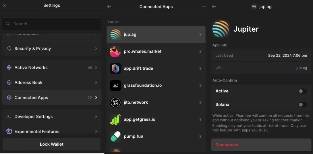 Revoca Token Permissions  Phantom Wallet