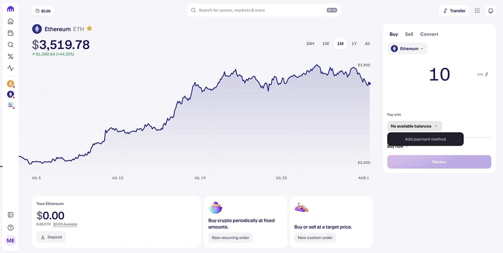 Achetez Bitcoin  des cryptomonnaies avec Merrill Edge