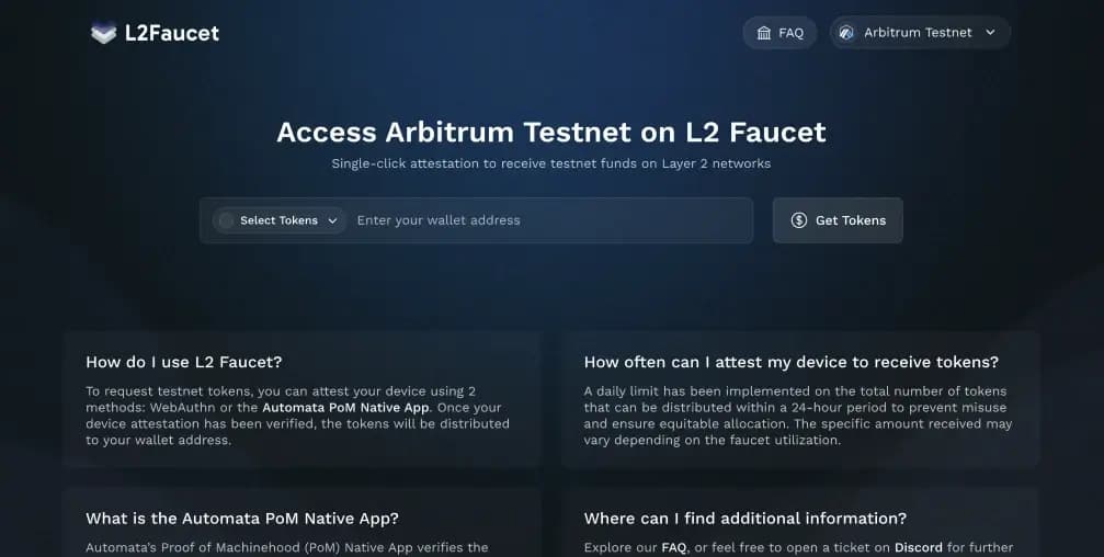 Alternative Arbitrum Faucets